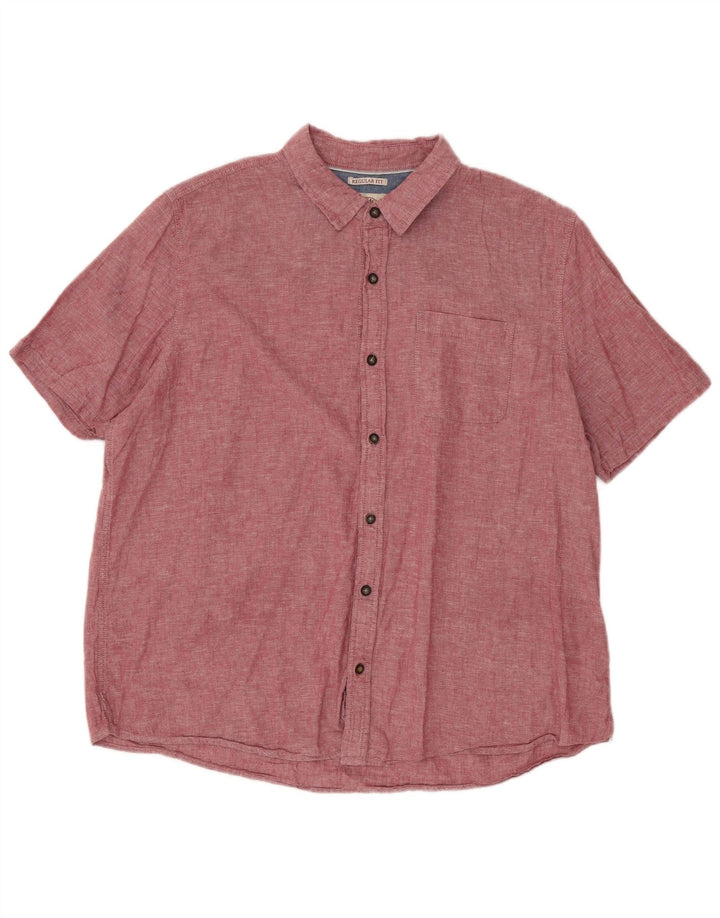 Мужская рубашка стандартного кроя с коротким рукавом Fat Face 2XL, красный хлопок