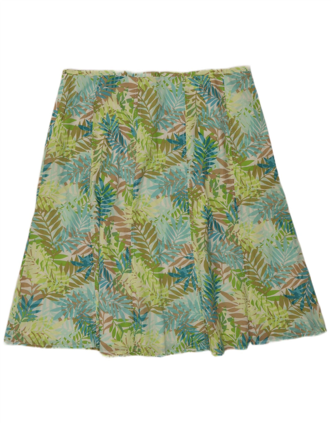 EDDIE BAUER Женская юбка-трапеция US 12, большая W32, разноцветный цветочный принт