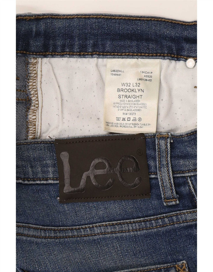 Мужские прямые джинсы Lee Brooklyn W32 L32, синий хлопок