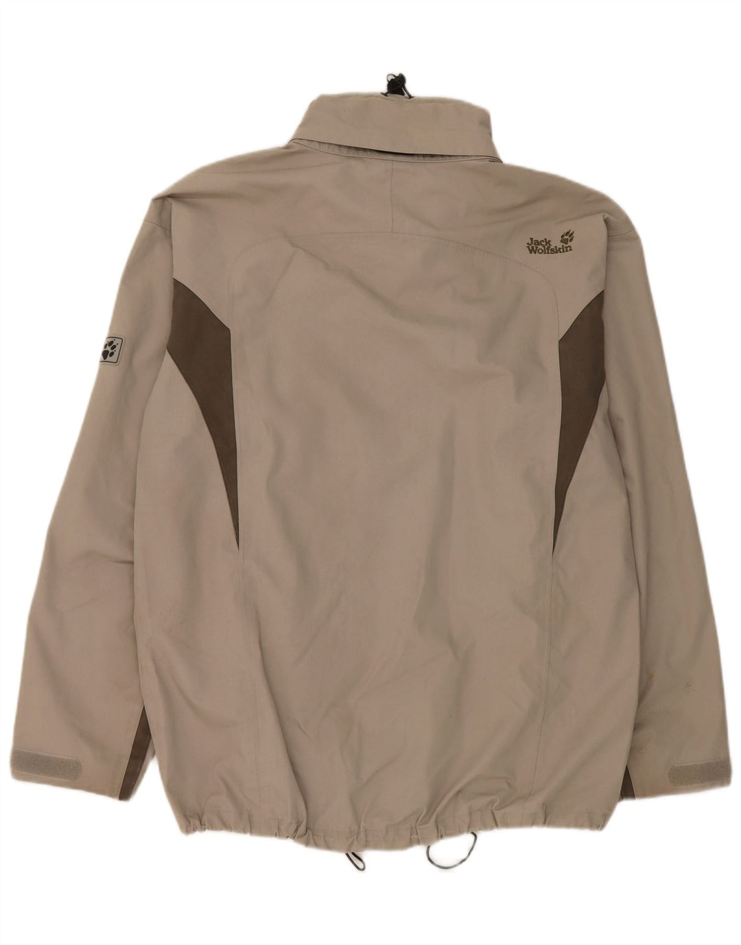 Мужская дождевик Jack Wolfskin UK 40/42, большой серый полиэстер с цветными блоками