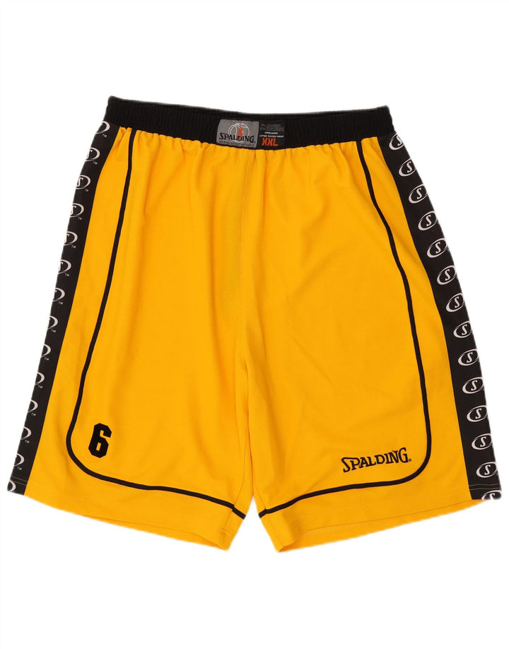 SPALDING Mens Graphic 2 Piece Set 3XL  Yellow Colourblock Polyester