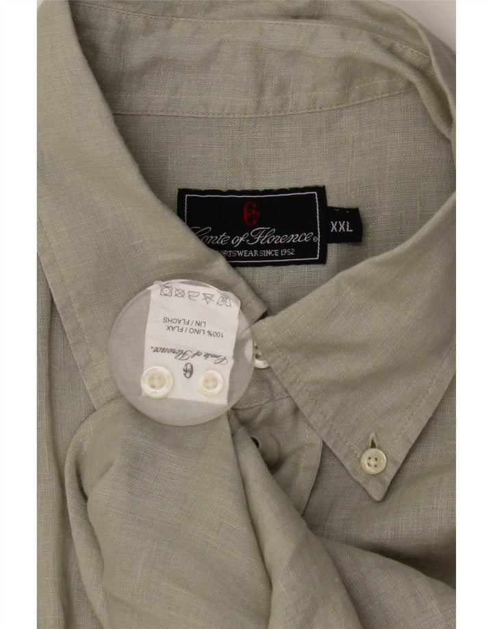 Рубашка мужская Conte of Florence 2XL серая льняная