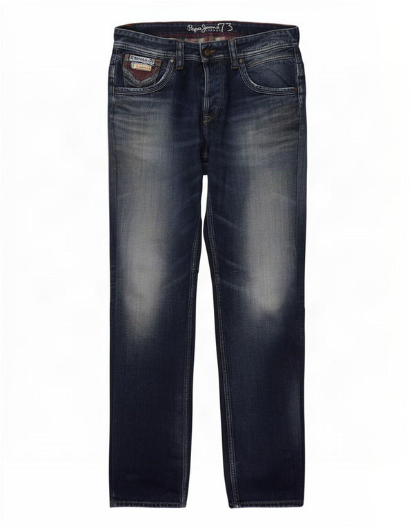 PEPE Jeans Мужские узкие джинсы W33 L34 Темно-синий хлопок
