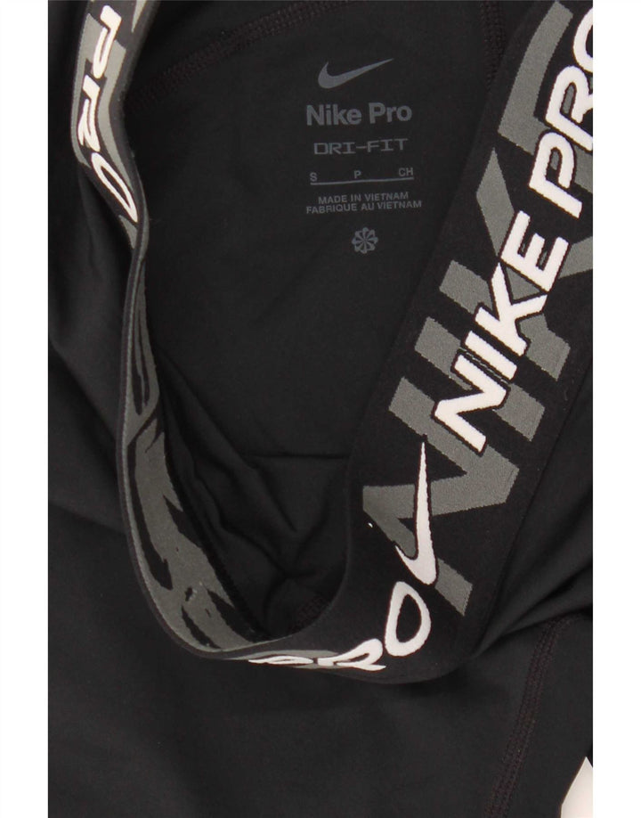 Женские леггинсы с рисунком Nike Dri Fit UK 10, маленькие черные, полиэстер