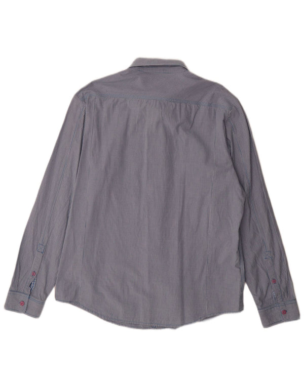 Мужская рубашка Lee 2XL, синяя, хлопок в мелкую клетку