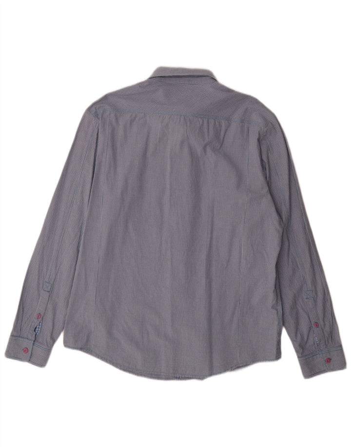 Мужская рубашка Lee 2XL, синяя, хлопок в мелкую клетку