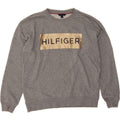 TOMMY HILFIGER Womens Graphic Sweatshirt Jumper UK 16 Large Grey Vintage Tommy Hilfiger and Second-Hand Tommy Hilfiger from Messina Hembry 