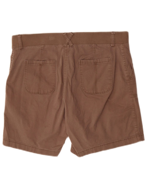 LEE Womens Riders Mid Rise Chino Shorts US 14 XL W37 Brown Cotton