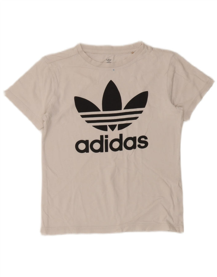Футболка Adidas с рисунком для мальчиков 10-11 лет, белая