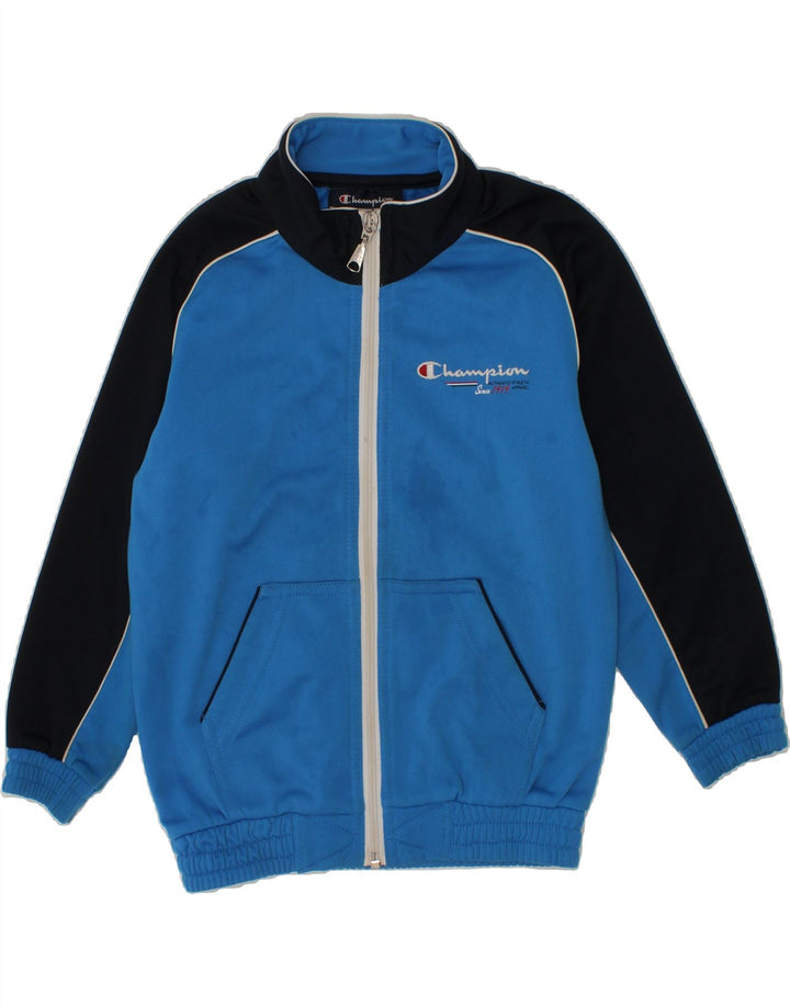CHAMPION Boys Tracksuit Top Jacket 3-4 Years 2XS  Blue Colourblock Vintage Champion and Second-Hand Champion from Messina Hembry 
