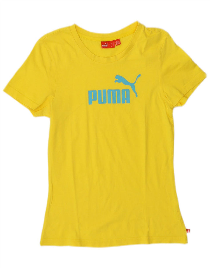 Женская футболка с рисунком Puma Top UK 10, маленькая желтая