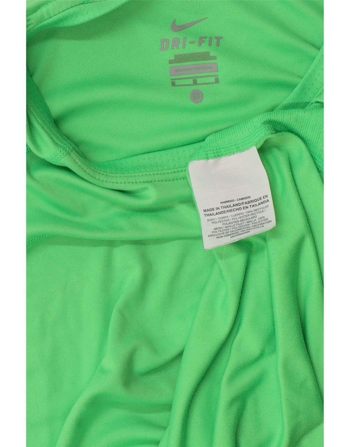 Женская футболка Nike Dri Fit Top UK 12, средний зеленый полиэстер