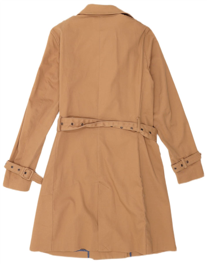Женский тренч Zara UK 14, средний бежевый, хлопок