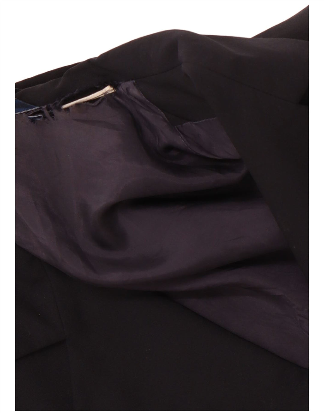 ВИНТАЖНЫЙ женский пиджак на 3 пуговицах IT 46, большой темно-синий, шерсть