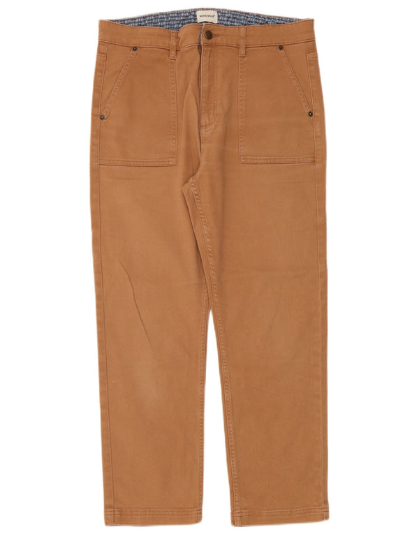 Женские прямые брюки White Stuff UK 12 Medium W32 L26 Коричневые хлопковые