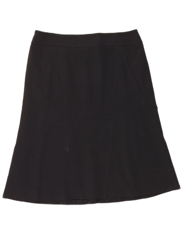 COAST Женская юбка-трапеция UK 16, большая W34, черный полиэстер