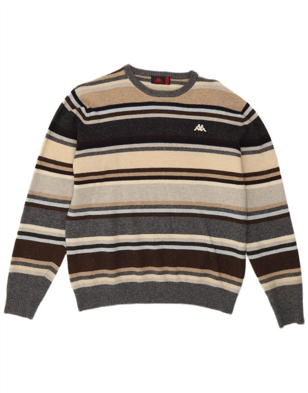 Женский свитер KAPPA с круглым вырезом, Великобритания, 16, большие разноцветные полоски