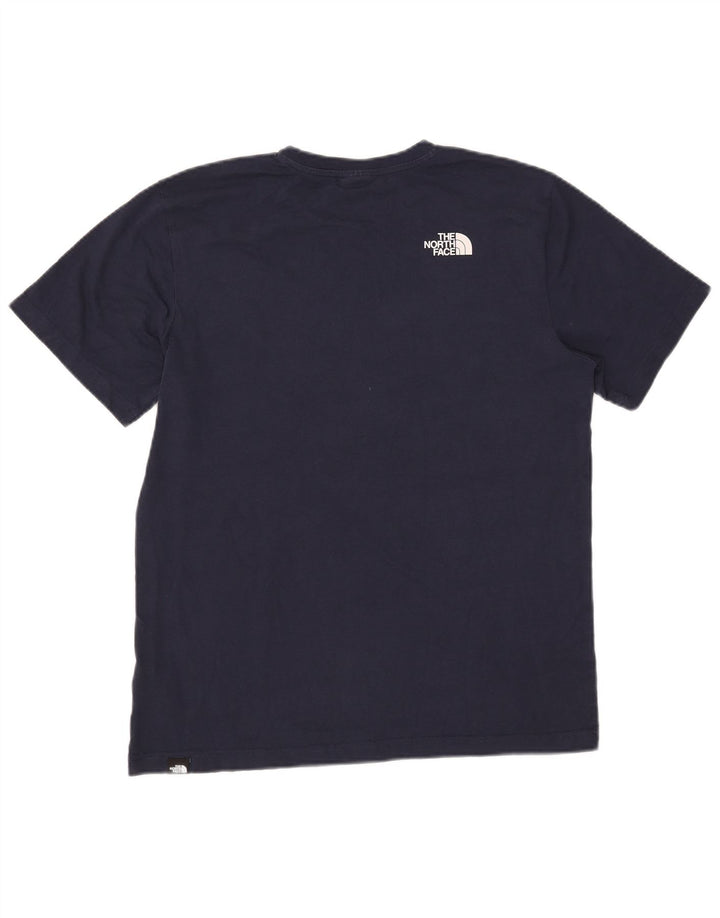 Мужская футболка The North Face из хлопка темно-синего цвета среднего размера