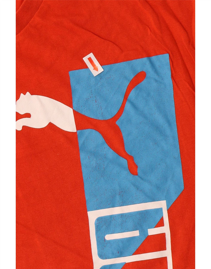 Мужская футболка с рисунком PUMA XL, оранжевый хлопок