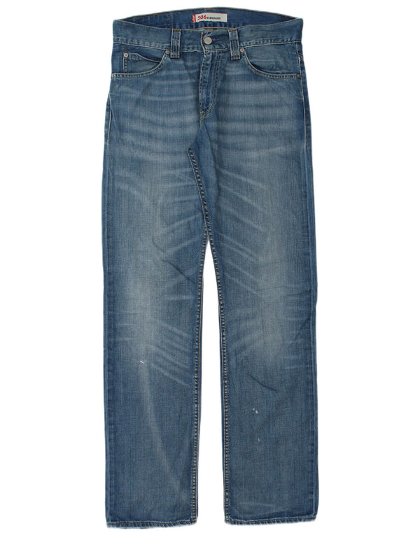 Мужские прямые джинсы Levi's 506 стандартного кроя W31 L34 синие, хлопок