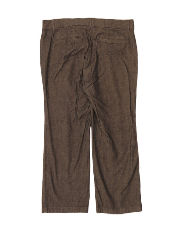 DOCKERS Womens Straight Casual Trousers US 16 2XL W39 L28 Brown Cotton