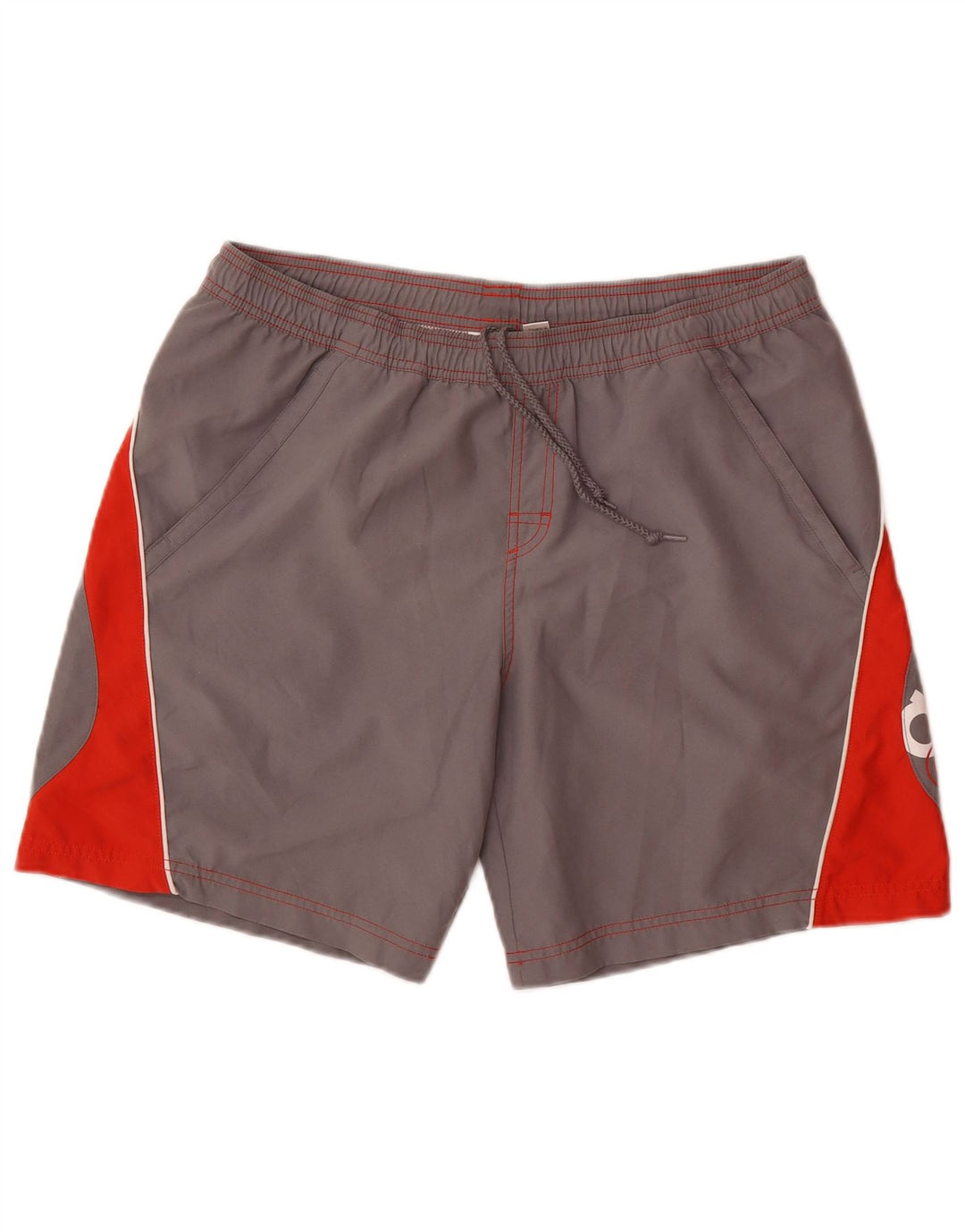 ADIDAS Mens Graphic Swimming Shorts Large  Grey Colourblock Polyester