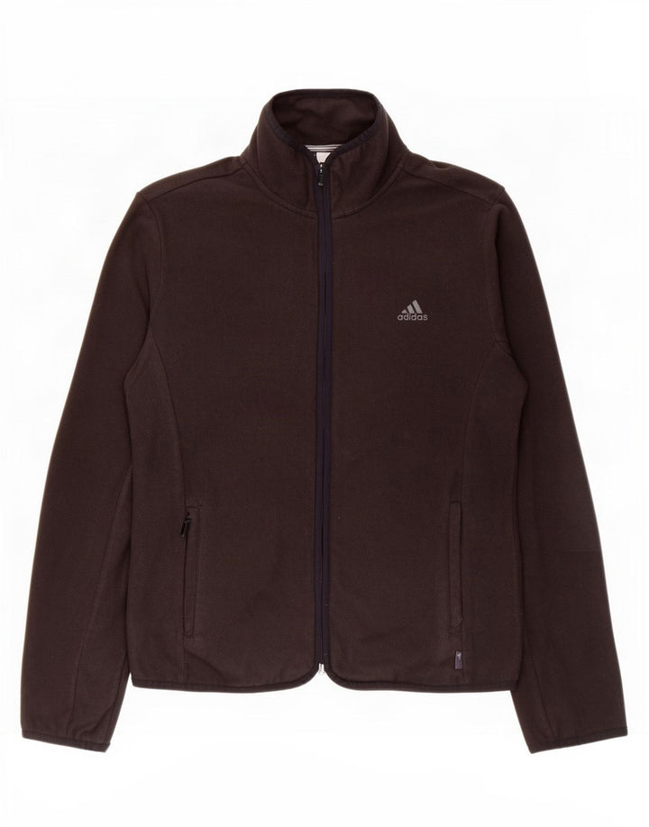 Женская флисовая куртка Adidas UK 14, средний черный полиэстер