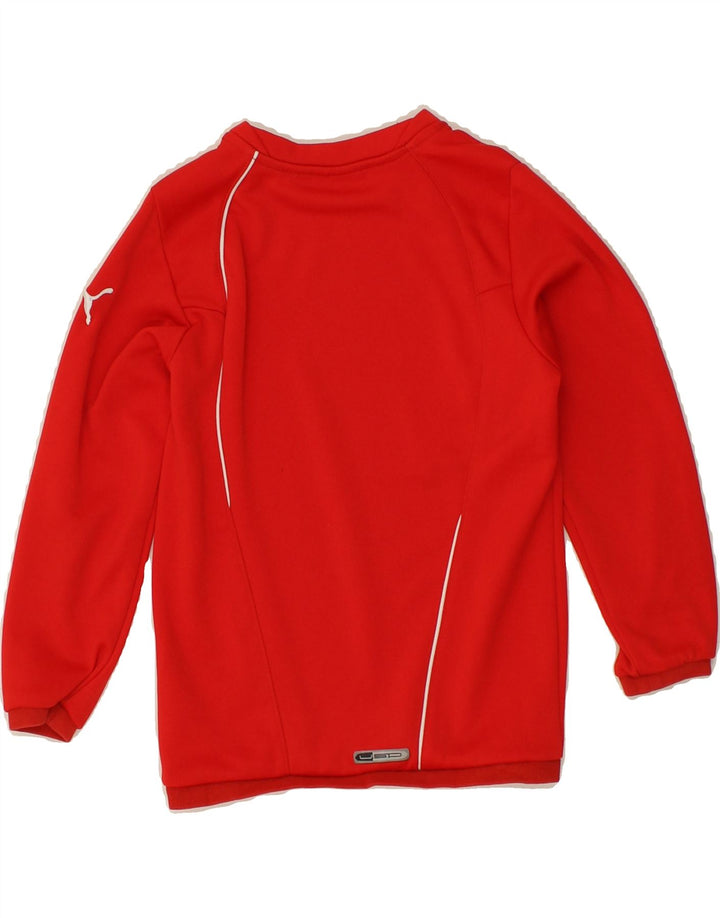 PUMA Boys Sweatshirt Jumper 7-8 Years Red Polyester | Vintage Puma | Thrift | Second-Hand Puma | Used Clothing | Messina Hembry 