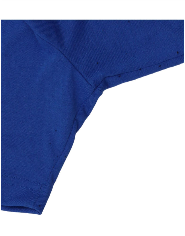 Футболка ADIDAS Climalite для мальчиков, топ 15-16 лет, синий полиэстер