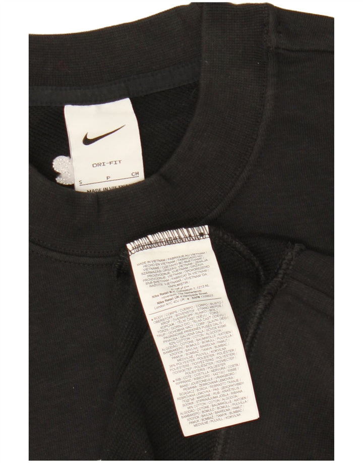 Мужской свитшот с рисунком Nike Dri Fit, маленький черный хлопковый джемпер