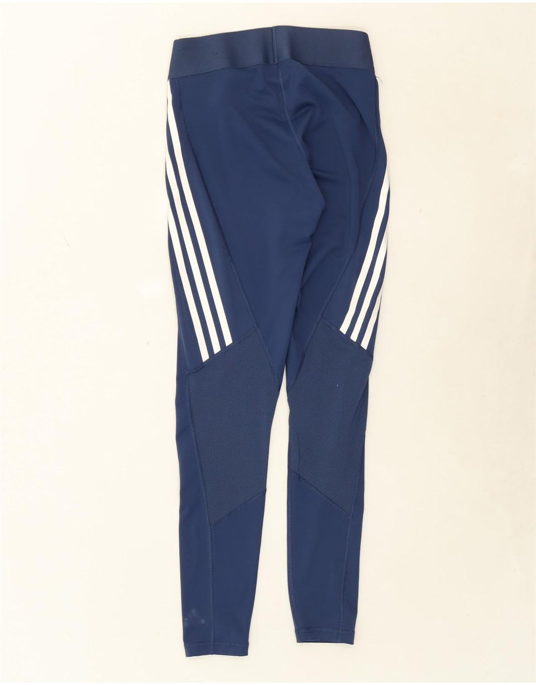 ADIDAS Womens Aeroready Leggings UK 8/10 Small Navy Blue Polyester Vintage Adidas and Second-Hand Adidas from Messina Hembry 