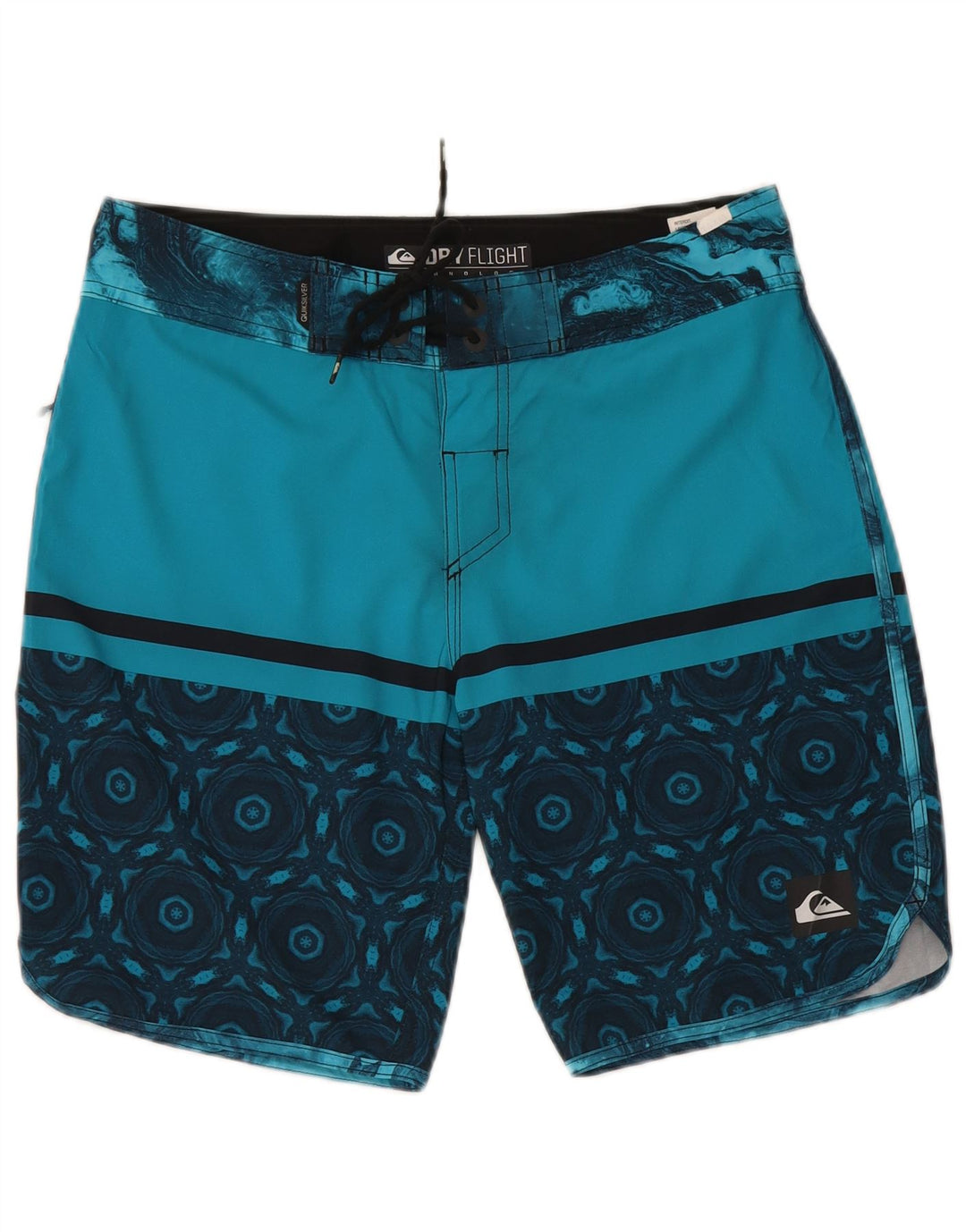 Мужские шорты для плавания Quiksilver, маленькие синие, полиэстер с геометрическим рисунком