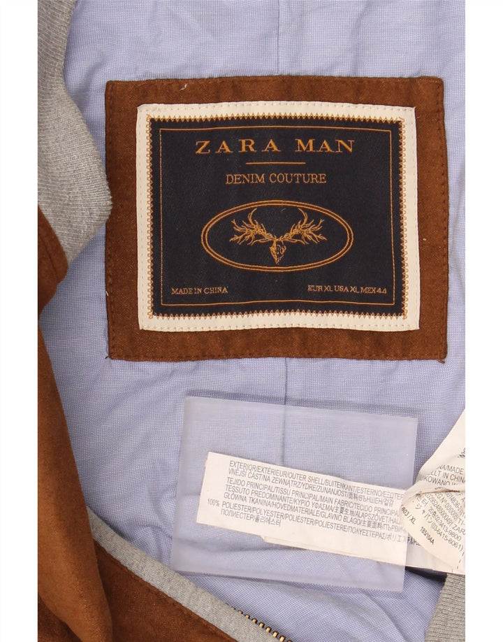 Мужской спортивный костюм Zara XL, коричневый полиэстер