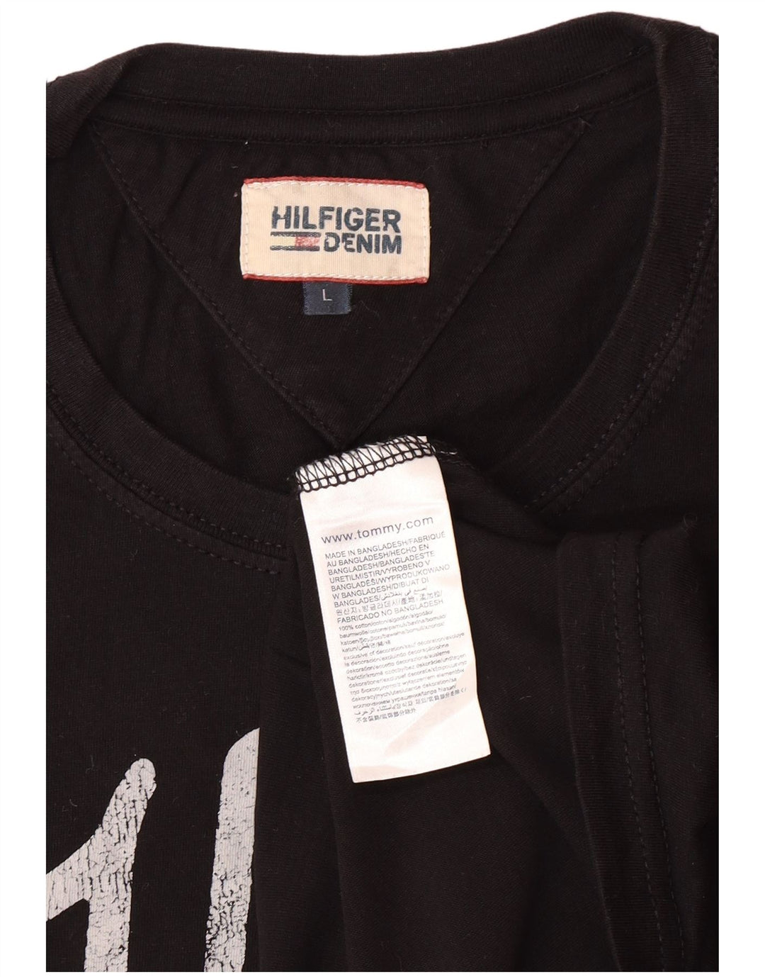 Мужская футболка с рисунком TOMMY HILFIGER New York, большой черный хлопковый топ