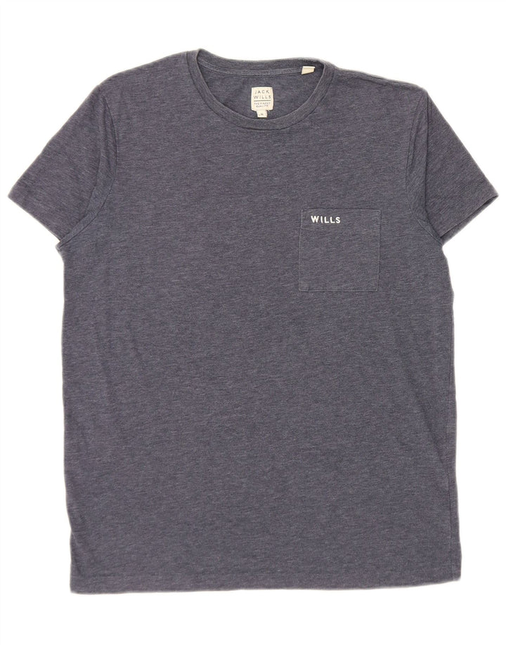Мужская футболка Jack Wills Top Medium Темно-синяя в крапинку из хлопка