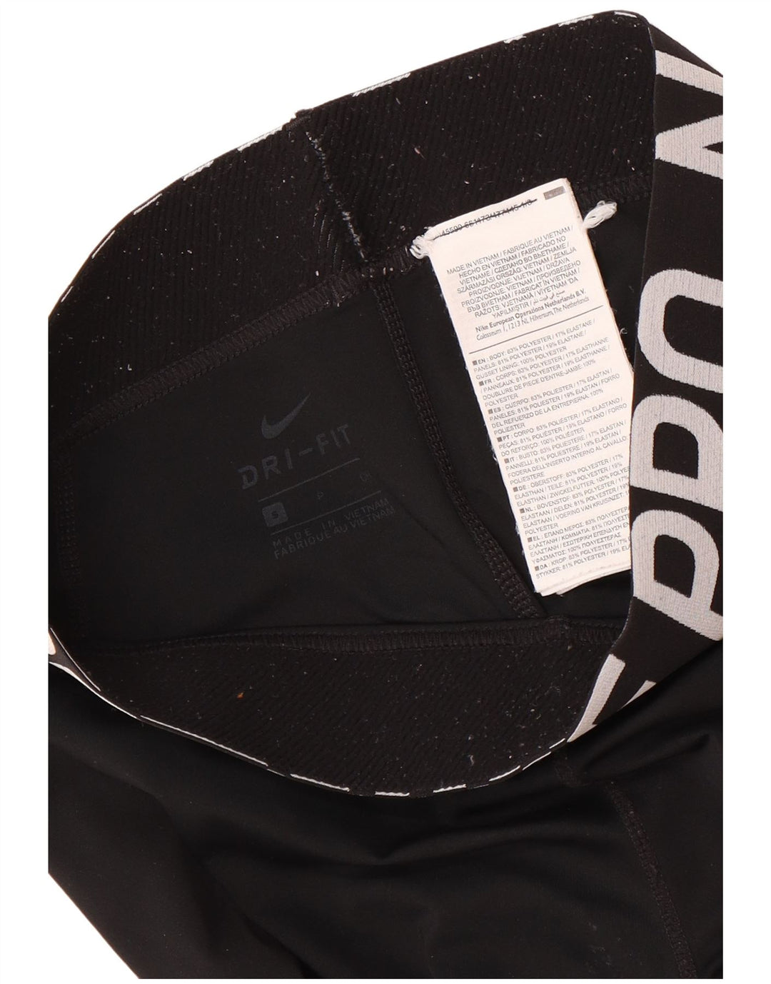 Женские леггинсы с рисунком Nike Dri Fit UK 8, маленькие черные, полиэстер