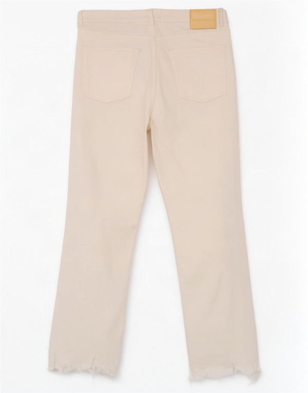 Женские укороченные джинсы Zara EU 42, большие W32 L24, белый хлопок
