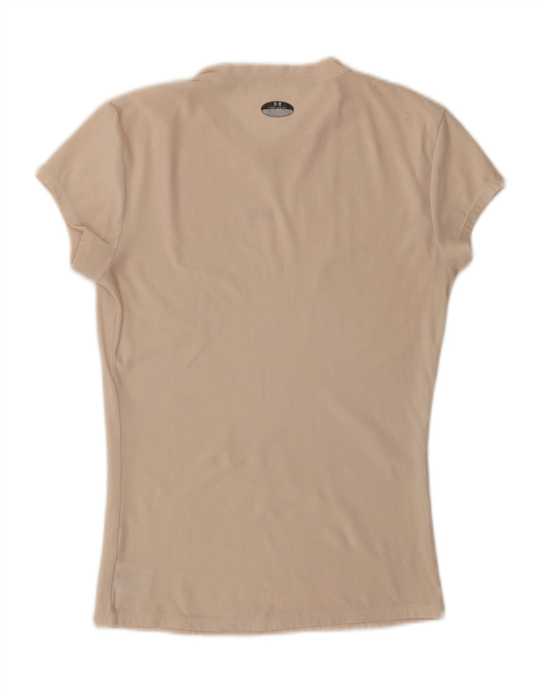 UNDER ARMOUR Womens T-Shirt Top UK 14 Large Off White Polyester