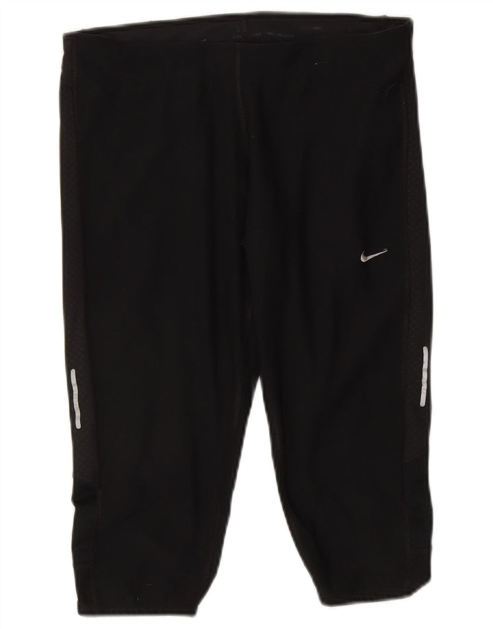 Женские леггинсы-капри Nike Dri Fit UK 12, средний черный, полиэстер
