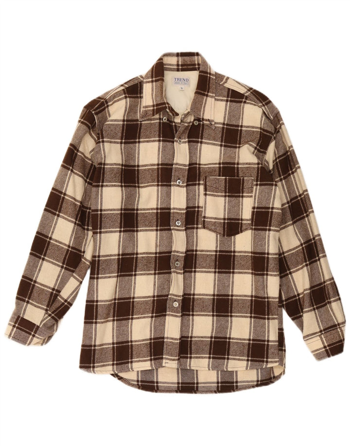 Трендовая мужская фланелевая рубашка Lumberjack, маленькая коричневая клетка в клетку, хлопок