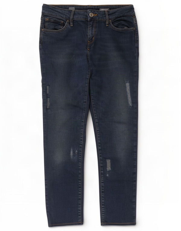 Женские потертые джинсы скинни Tommy Hilfiger Venice RW W31 L27 Темно-синие