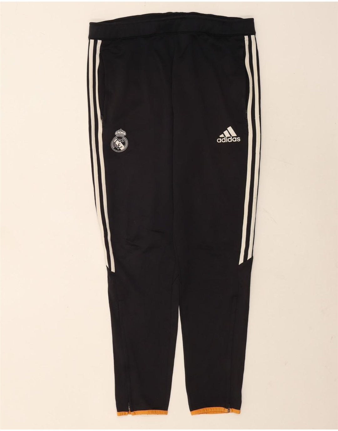 Мужские спортивные брюки Adidas Real Madrid, средние темно-синие брюки из полиэстера