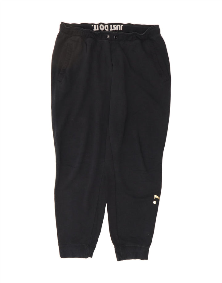 NIKE Mens Graphic Tracksuit Trousers Joggers Large  Black Vintage Nike and Second-Hand Nike from Messina Hembry 