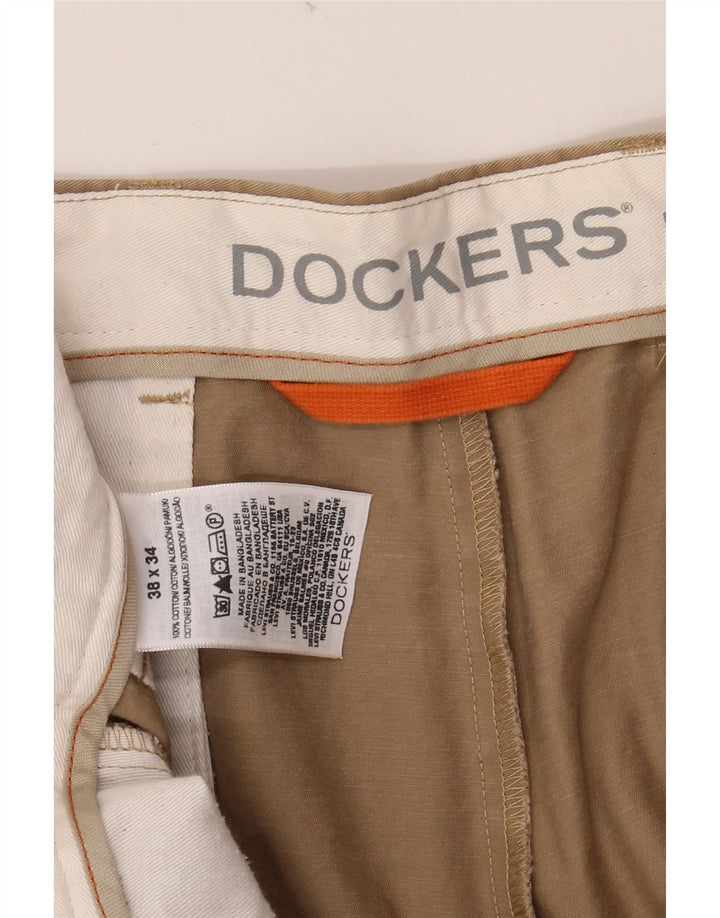 Мужские прямые брюки-чиносы DOCKERS W38 L34 бежевого цвета, хлопок