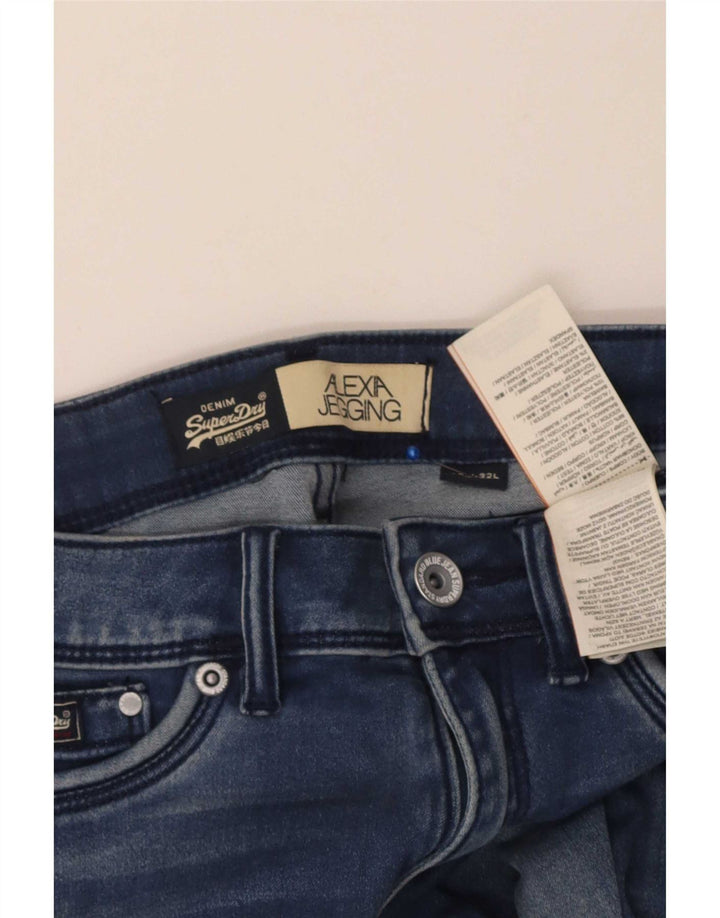 Женские джинсы-джеггинсы Superdry Alexia W27 L32, синий хлопок