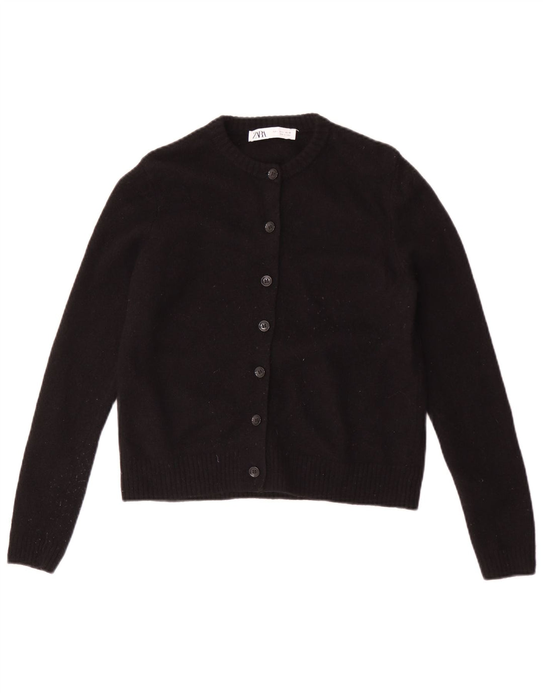 Женский кардиган Zara UK 14, большой черный шерстяной свитер