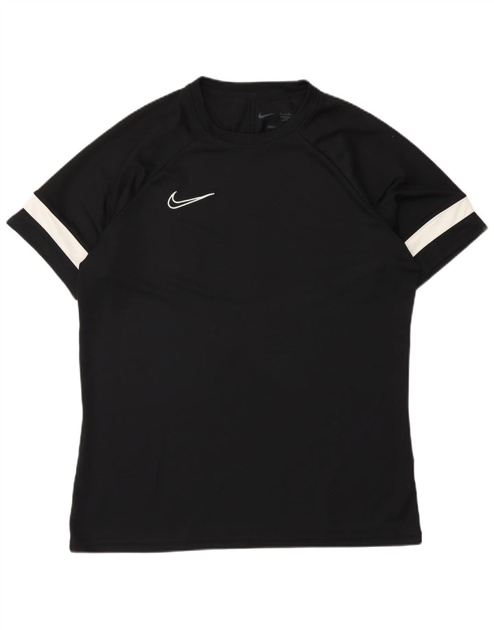 Мужская футболка Nike Dri Fit, большой черный полиэстер с цветными блоками