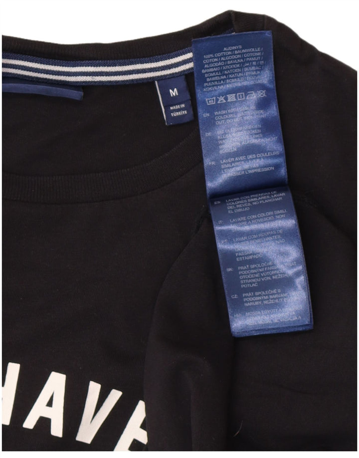 Мужская футболка Gant New Haven с графическим рисунком, средний черный хлопковый топ