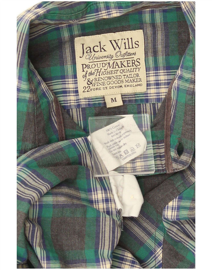 Мужская рубашка Jack Wills в зеленую клетку, хлопок, средний размер