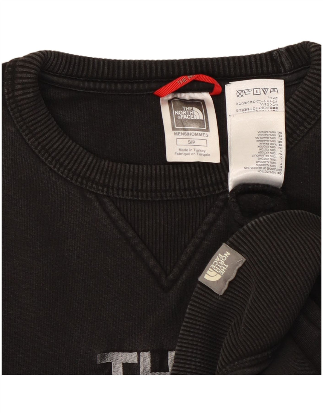 Мужской свитшот с рисунком THE NORTH FACE, маленький черный хлопковый джемпер
